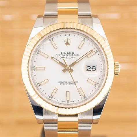 rolex vanaf wanneer wit gouden wijzers|Rolex Datejust 41.